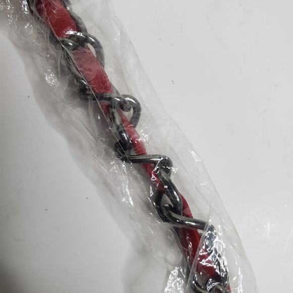 navoh Red Purse Studded Envelope Clutch short metal Chain Strap paisley Lined - Picture 13 of 15